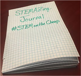 photo of a journal made with the STEMAZing hack