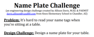 Name Plate Challenge