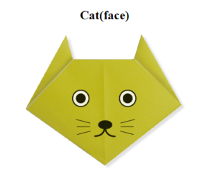 Simple Origami Cat Face