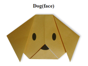 Simple Origami Dog Face