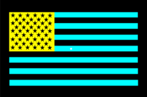 Flag and Primary Color Afterimage Optical Illusions