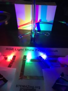 RGB Primary Color Light Show Paper Circuit